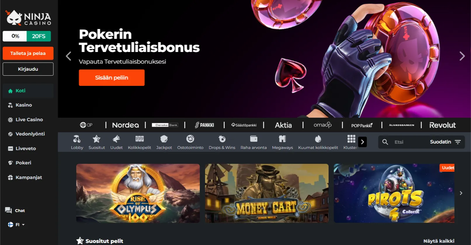 Pankkitunnuksilla toimiva prosessi